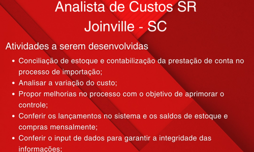 Analista de Custos l Joinville